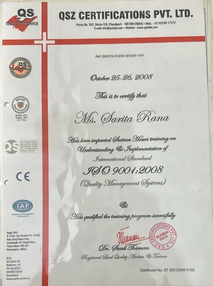 QSZ Professional Certification